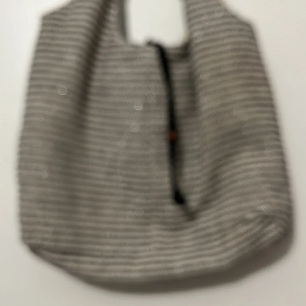 Unbranded black and white striped tote bag 18x24